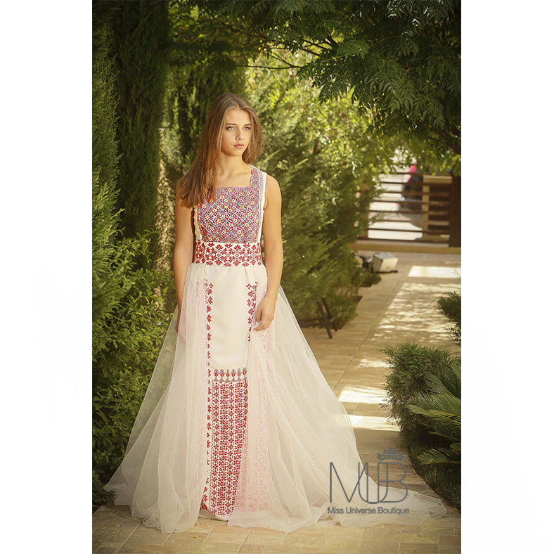 Hiba Palestinian Embroidered Dress shopMUB Hiba Palestinian Embroidered Dress shopMUB