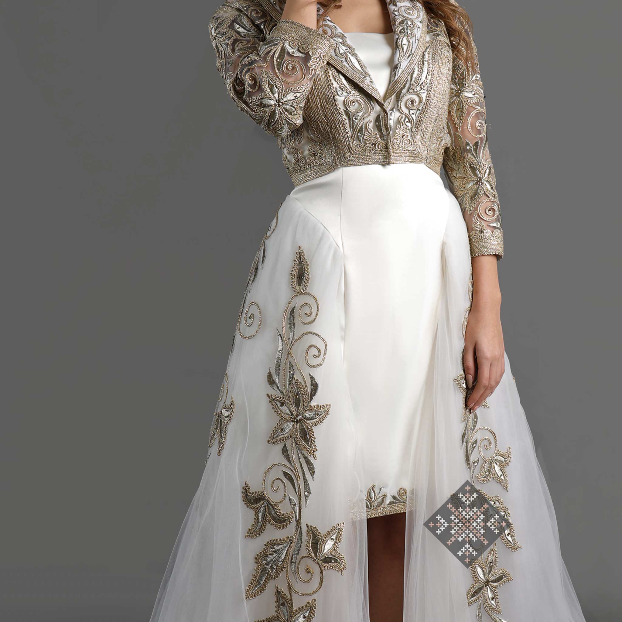 Bridal Dress with Gold Embroidery – shopMUB Bridal Dress with Gold Embroidery – shopMUB