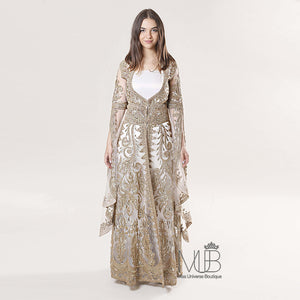 Maha Wedding Gold Abaya